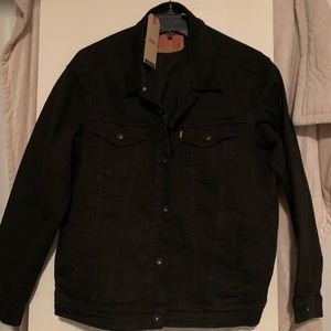 Levi’s black denim jacket XL NWT